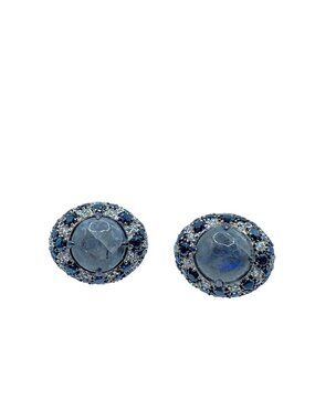 Carol Brodies Rarities Sterling Silver Labradorite Earrings Designer Statement